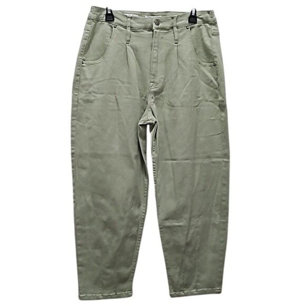 Vigoss Axl Balloon Barrel Leg Denim Jeans Size 30 New Green Tapered Ankle